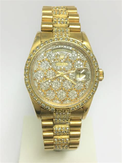 gouden rolex met diamanten|rolex horloge.